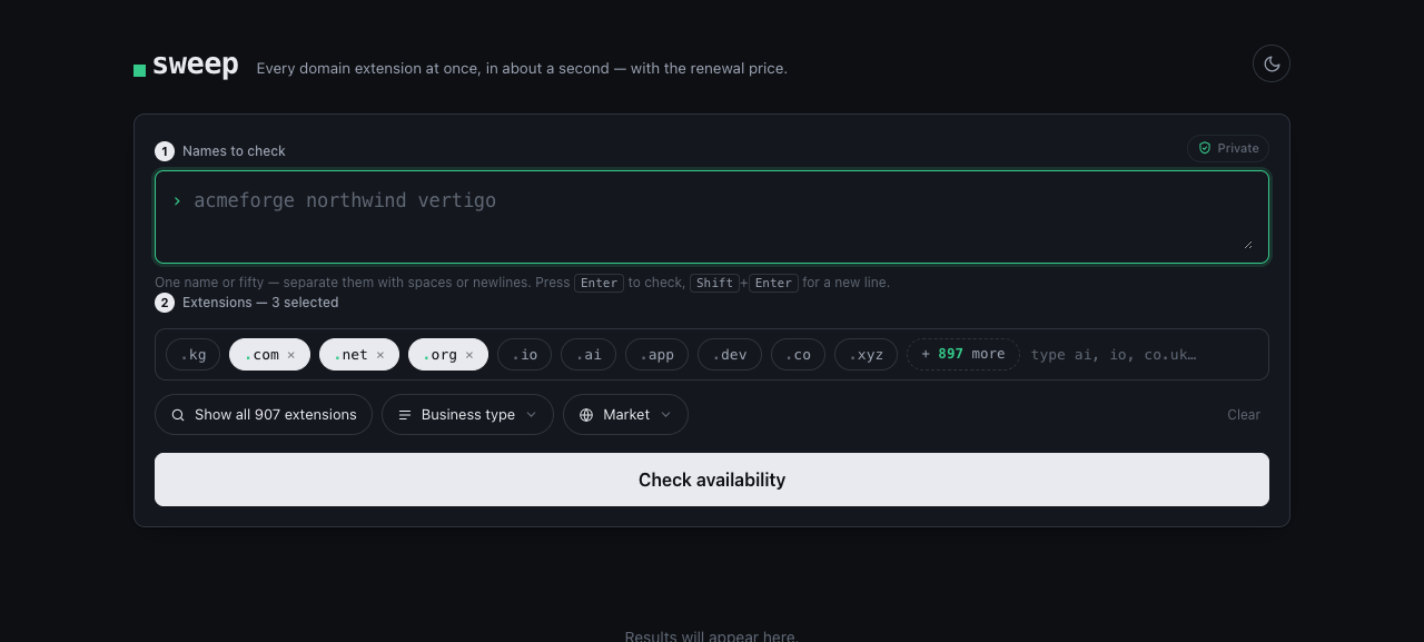 dotsweep — dotsweep.com